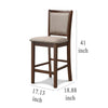 Han Counter Chair Set of 2 Light Brown Cherry Brown Solid Wood BM329813