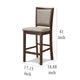 Han Counter Chair Set of 2 Light Brown Cherry Brown Solid Wood BM329813