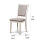 Han Dining Chair Set of 2 Light Brown Fabric Beige Solid Rubberwood BM329815