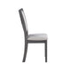 Han Dining Chair Set of 2 Light Gray Fabric Dark Gray Solid Wood BM329817