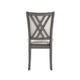 Han Dining Chair Set of 2 Light Gray Fabric Dark Gray Solid Wood BM329817
