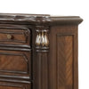 Ruth Wide Dresser Real Marble Mahogany Brown Solid Wood 9 Drawers BM329818