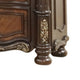 Ruth Nightstand Real Marble Mahogany Brown Solid Wood Gold 30 Inch BM329819