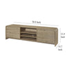 Maria TV Stand Media Cabinet 2 Drawer and Shelves Beige Wood 71 Inch BM329823