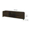 Maria TV Stand Media Cabinet 2 Drawer and Shelves Brown Wood 71 Inch BM329824
