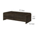 Maria Coffee Table 2 Drawer and Waterfall Style Brown Wood 47 Inch BM329826