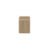 Maria Side End Table Drawer and Waterfall Style Beige Wood 22 Inch BM329827