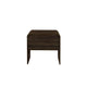 Maria Side End Table Drawer and Waterfall Style Brown Wood 22 Inch BM329828