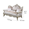 Kerra Loveseat with Accent Pillow Classic Beige Fleur De Lis 72 Inch BM329830