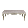 Kerra Cocktail Coffee Table Beige Marble Carved Champagne 54 Inch BM329832