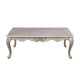 Kerra Cocktail Coffee Table Beige Marble Carved Champagne 54 Inch BM329832