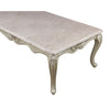 Kerra Cocktail Coffee Table Beige Marble Carved Champagne 54 Inch BM329832