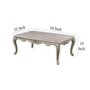 Kerra Cocktail Coffee Table Beige Marble Carved Champagne 54 Inch BM329832