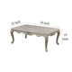 Kerra Cocktail Coffee Table Beige Marble Carved Champagne 54 Inch BM329832