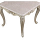 Kerra Side End Table Beige Marble Classic Carved Champagne 28 Inch BM329834
