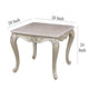 Kerra Side End Table Beige Marble Classic Carved Champagne 28 Inch BM329834