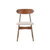Rocco Dining Chair Set of 2 Curved Oval Backrest Brown Rubberwood BM329842