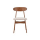 Rocco Dining Chair Set of 2 Curved Oval Backrest Brown Rubberwood BM329842
