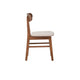 Rocco Dining Chair Set of 2 Curved Oval Backrest Brown Rubberwood BM329842
