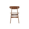 Rocco Dining Chair Set of 2 Curved Oval Backrest Brown Rubberwood BM329842