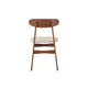 Rocco Dining Chair Set of 2 Curved Oval Backrest Brown Rubberwood BM329842