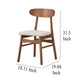 Rocco Dining Chair Set of 2 Curved Oval Backrest Brown Rubberwood BM329842