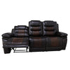 Asher Power Recliner Sofa USB Charger Brown Faux Leather 84 Inch BM329843