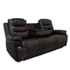 Asher Power Recliner Sofa USB Charger Brown Faux Leather 84 Inch BM329843