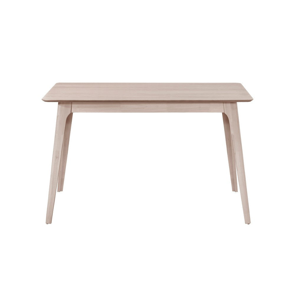 Scar Counter Height Table with Tapered Legs Whitewashed Wood 59 Inch BM329853