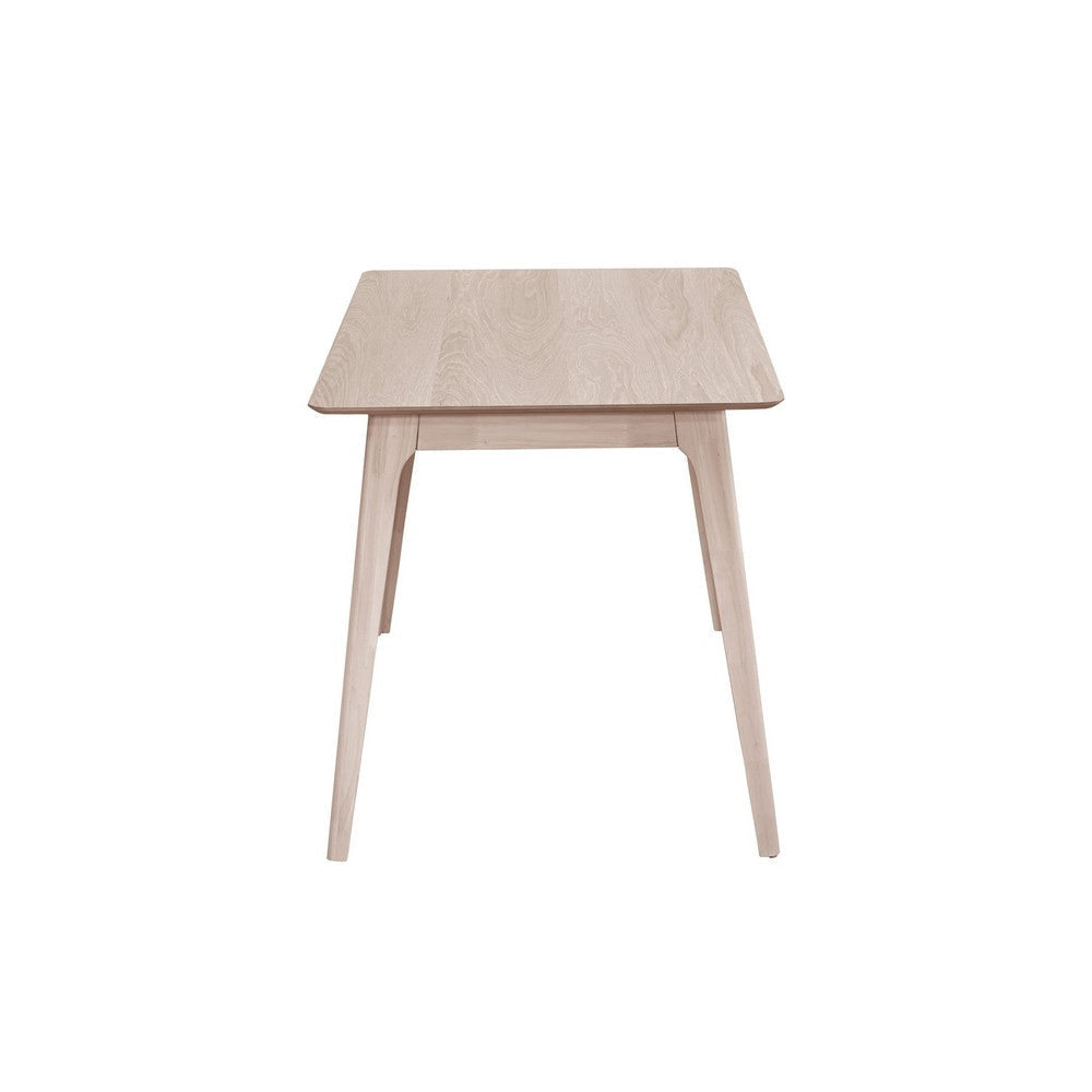 Scar Counter Height Table with Tapered Legs Whitewashed Wood 59 Inch BM329853