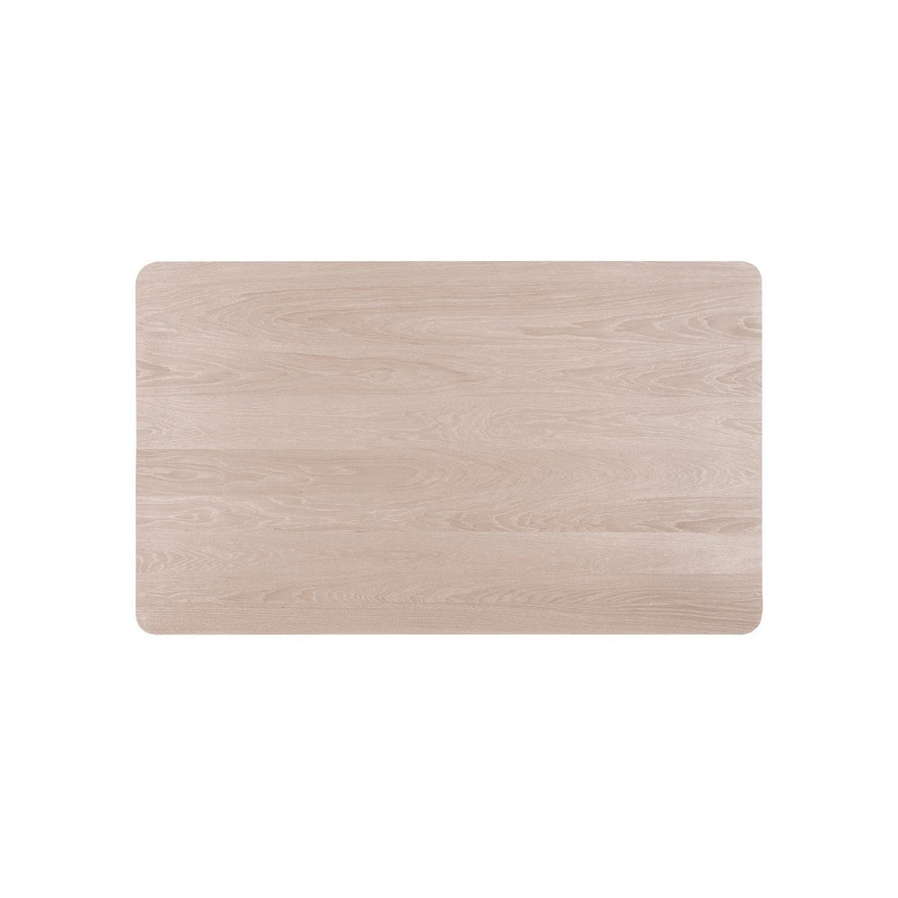 Scar Counter Height Table with Tapered Legs Whitewashed Wood 59 Inch BM329853