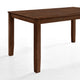 Accai Dining Table, Angled Legs, Rectangular Walnut Rubberwood 59 Inch