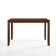 Accai Counter Height Dining Table, Angled Legs, Walnut Wood 59 Inch