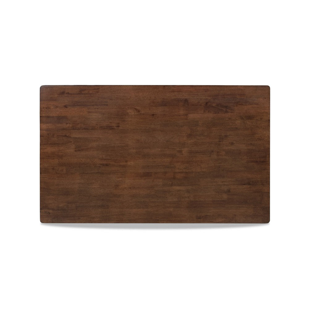 Accai Counter Height Dining Table, Angled Legs, Walnut Wood 59 Inch