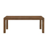 Enix Dining Table with Burnished Edges Brown Solid Rubberwood 78 Inch BM329863