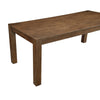 Enix Dining Table with Burnished Edges Brown Solid Rubberwood 78 Inch BM329863