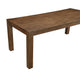 Enix Dining Table with Burnished Edges Brown Solid Rubberwood 78 Inch BM329863
