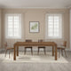 Enix Dining Table with Burnished Edges, Brown Solid Rubberwood 78 Inch