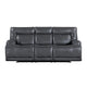 Tito Power Reclining Sofa Gray 91 Inch Drop Down Tray USB Port BM329868