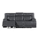 Tito Power Reclining Sofa Gray 91 Inch Drop Down Tray USB Port BM329868
