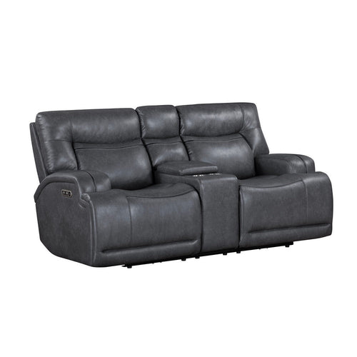 Tito Power Reclining Loveseat, Gray, 80 Inch, Cupholders, USB Port