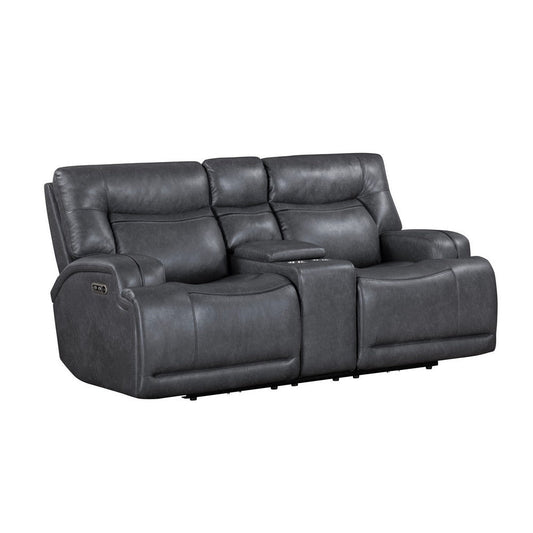 Tito Power Reclining Loveseat, Gray, 80 Inch, Cupholders, USB Port
