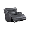 Tito Power Glider Reclining Chair Gray Polyester Pillow Top Armrests BM329871