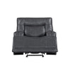 Tito Power Glider Reclining Chair Gray Polyester Pillow Top Armrests BM329871