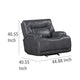 Tito Power Glider Reclining Chair Gray Polyester Pillow Top Armrests BM329871