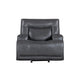 Tito Manual Glider Reclining Chair Gray Polyester Pillow Top Arms BM329872