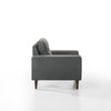 Vile Accent Chair Plush Gray Fabric Classic Tapered Solid Wood Legs BM329877