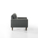 Vile Accent Chair Plush Gray Fabric Classic Tapered Solid Wood Legs BM329877