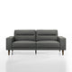 Vile Sofa 79 Inch Gray Polyester Classic Tapered Solid Wood Legs BM329878