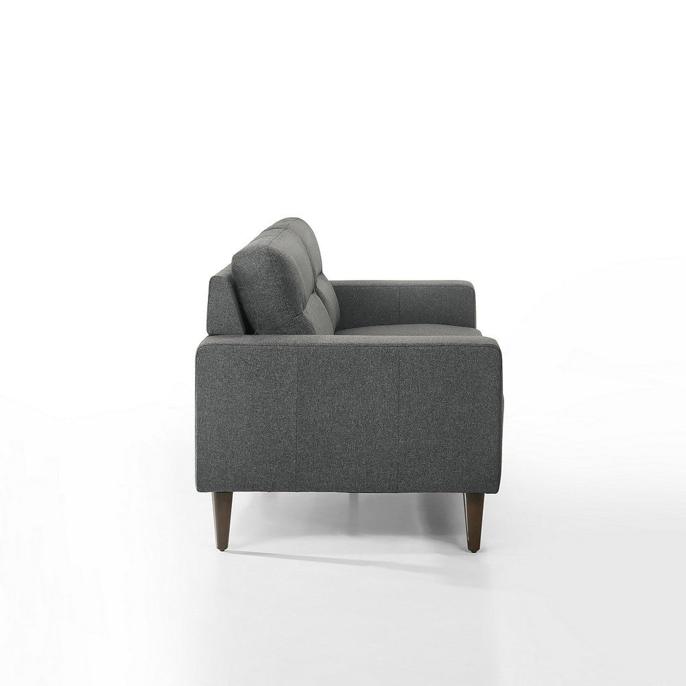 Vile Sofa 79 Inch Gray Polyester Classic Tapered Solid Wood Legs BM329878